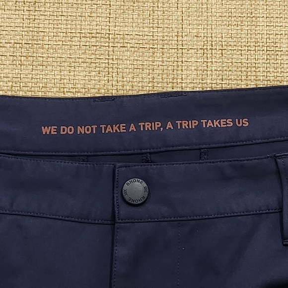 Rhone Men's‎ Commuter Classic Performance Chino Golf Pants Blue Size 35x33 EUC - Picture 7 of 12